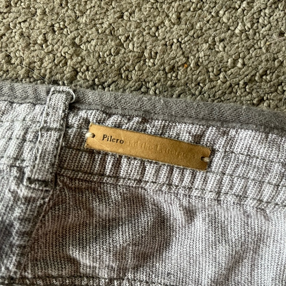 Pilcro & the Letterpress Gray Linen Shorts size 6 - Picture 4 of 7